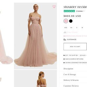 Elegant evening dress - Milla (BRAND NEW/NEVER WORN)